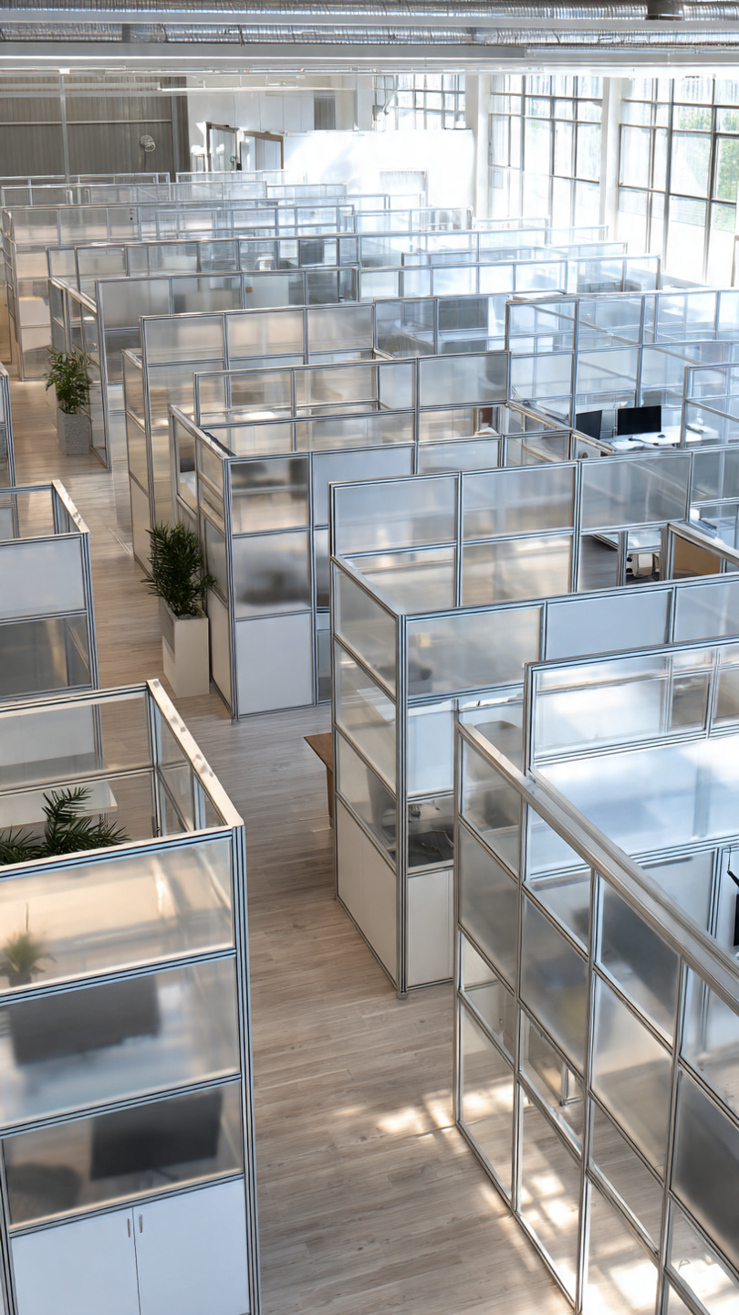 Full Height Modular Partitions office furniture in Noida - EMS-FUL003