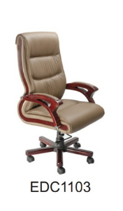 Eleganc Director Chair in yellowish brown, cushioned for comfort with a sleek leatherette exterior