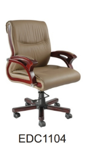 Yellowish brown Eleganc Director Chair with cushioned seating and durable leatherette upholstery