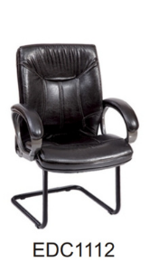 Black Eleganc Director Chair featuring plush cushioning and sleek leatherette tapestry