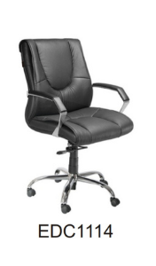 Black Eleganc Director Chair with cushioned seating and premium leatherette upholstery for lasting comfort