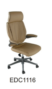 Yellowish brown Eleganc Director Chair featuring ergonomic cushioning and durable leatherette design