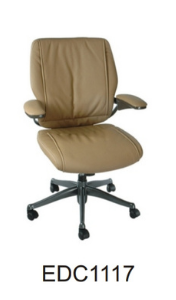 Eleganc Director Chair in an orangish shade, cushioned for comfort with a sleek leatherette finish