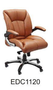 Black Eleganc Director Chair with cushioned seating and premium leatherette fabric for ergonomic comfort