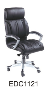 Eleganc Director Chair in black, featuring ergonomic cushioning and high-quality leatherette design