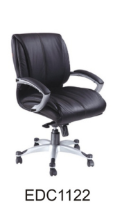 Black Eleganc Director Chair, cushioned for support with a sleek leatherette finish