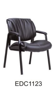 Eleganc Director Chair in black, cushioned for maximum comfort with a sleek leatherette tapestry