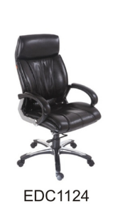 Black Eleganc Director Chair featuring ergonomic cushioning and stylish leatherette upholstery