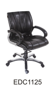 Eleganc Director Chair, black finish with cushioned seating and premium leatherette design