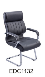 Eleganc Director Chair in black, designed with plush cushioning and durable leatherette fabric