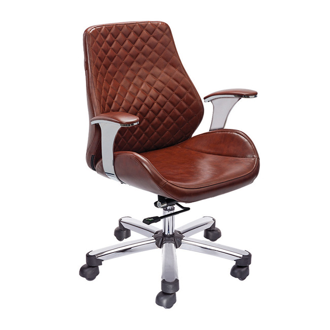 Eleganc Utopian Series Chair, maroon leatherette upholstery with plush cushioning for executive seating