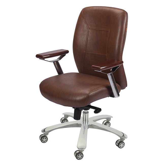 Brown Eleganc Utopian Series Chair featuring cushioned support and stylish leatherette finish