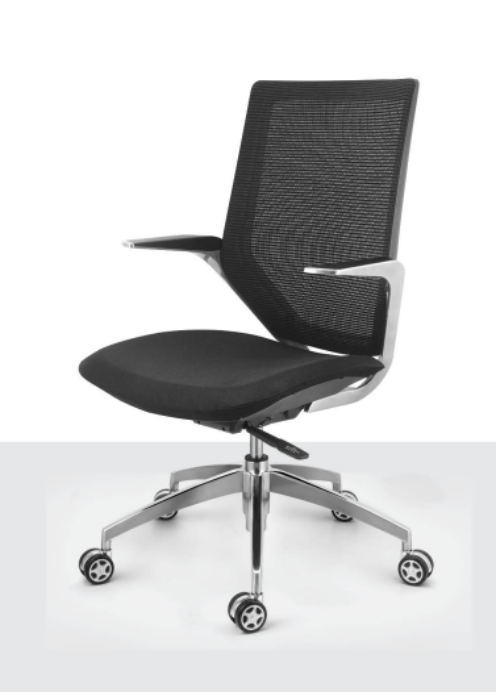 Eleganc Utopian Series Chair in a blackish shade, featuring plush cushioning and stylish leatherette fabric